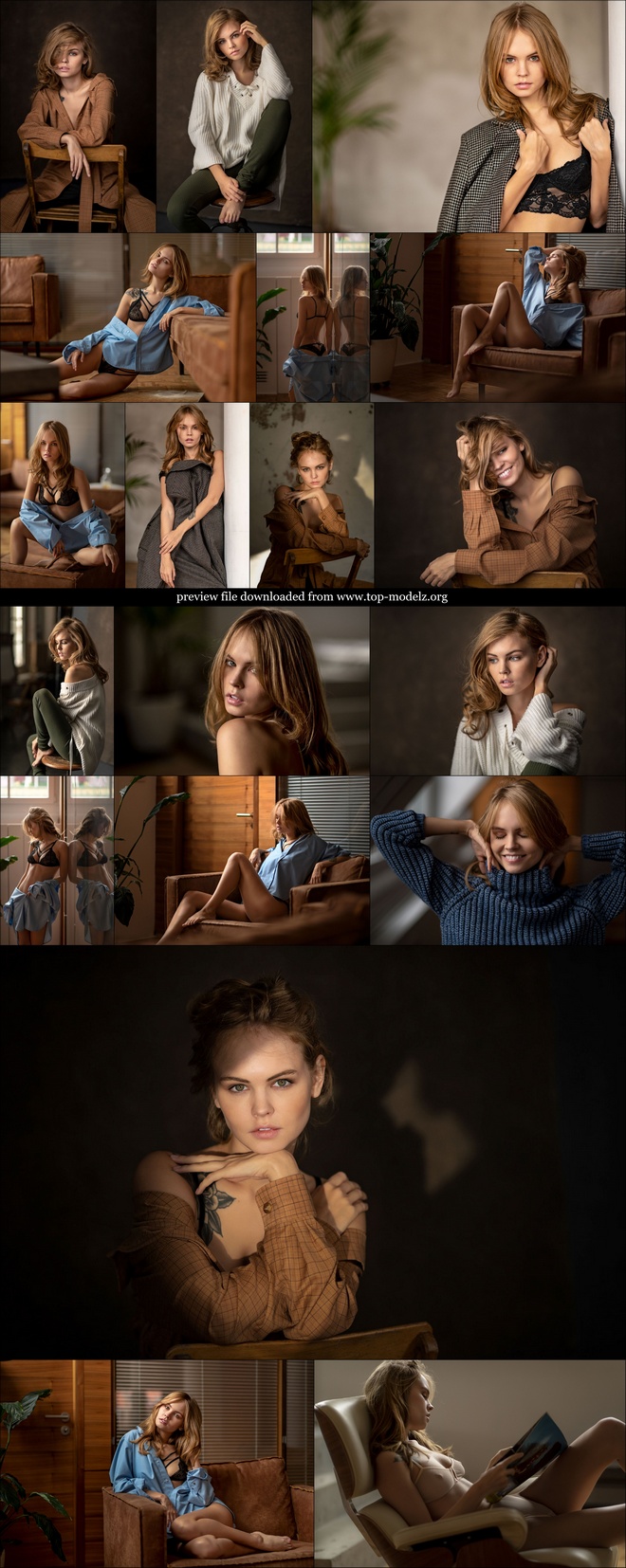 Anastasiya Scheglova - Blue Shirt (by Chris Bos) / RSMagazine