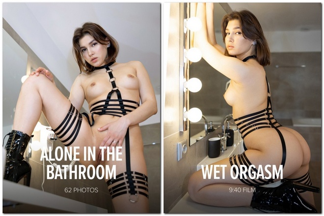 [Watch4Beauty] Ellie Luna - Wet Orgasm - Alone in The Bathroom